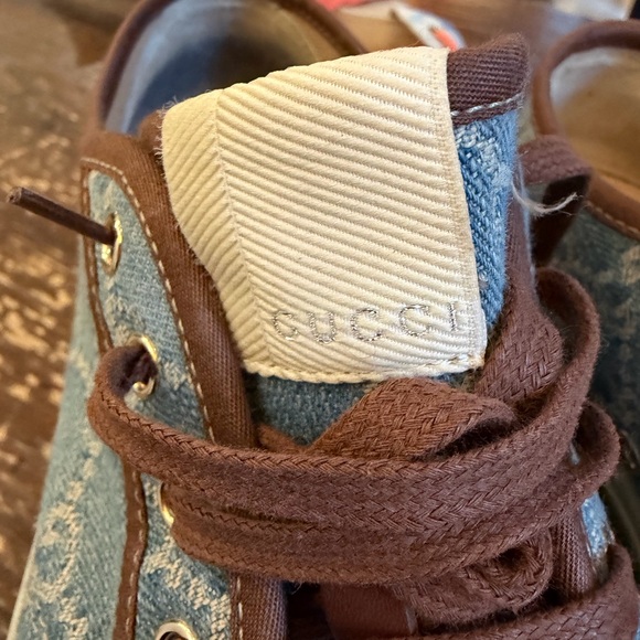 GUCCI GG Monogram Denim Sneakers w/ Box & Dust Bag - Size 39| us 9 - Picture 4 of 9